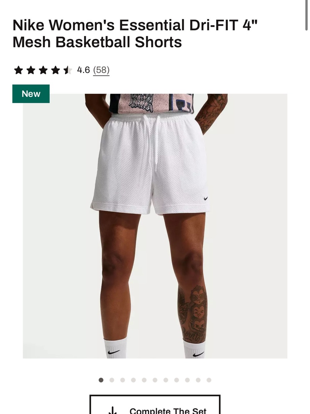 Nike Women’s White Mesh Athletic Shorts
